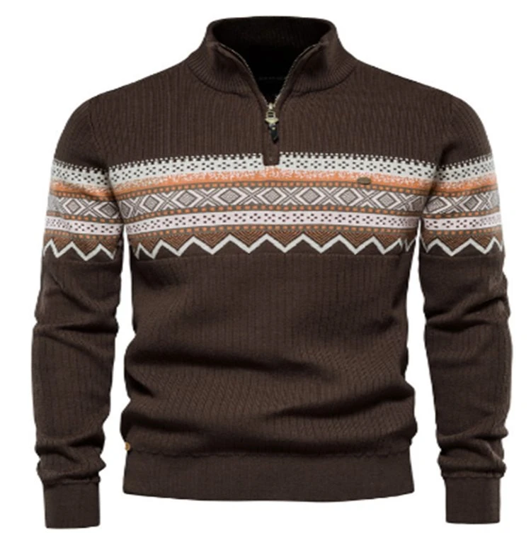 Zipper Half Neck Sweater